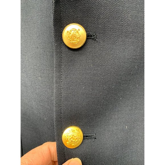 Vintage Chaps by Ralph Lauren Mens XL Navy Blazer Gold Tone Buttons 2 Button Clo - Picture 3 of 11